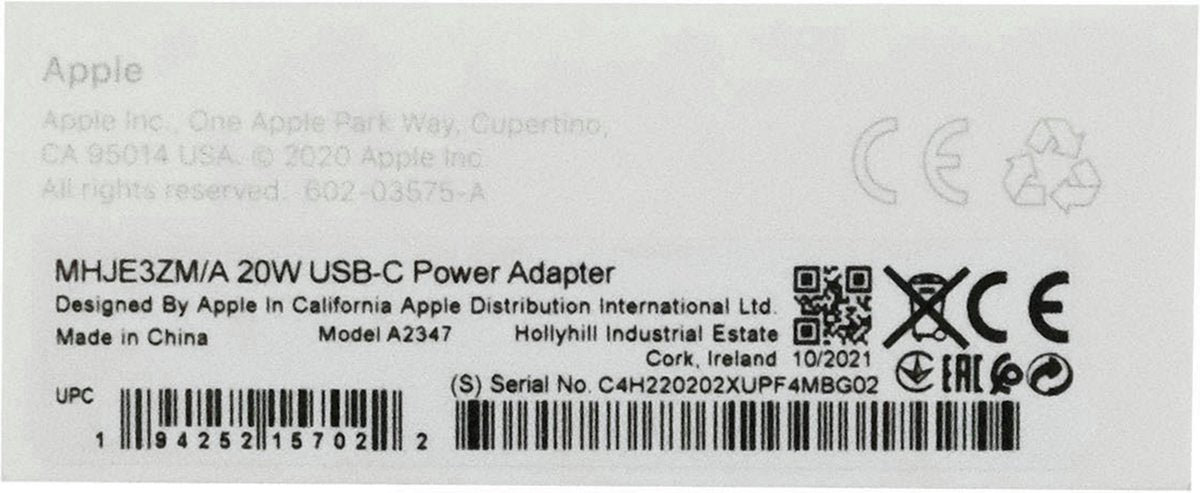 Original Apple Usb C Oplader 20W I-Phone 15-14-13-12-11 Snellader