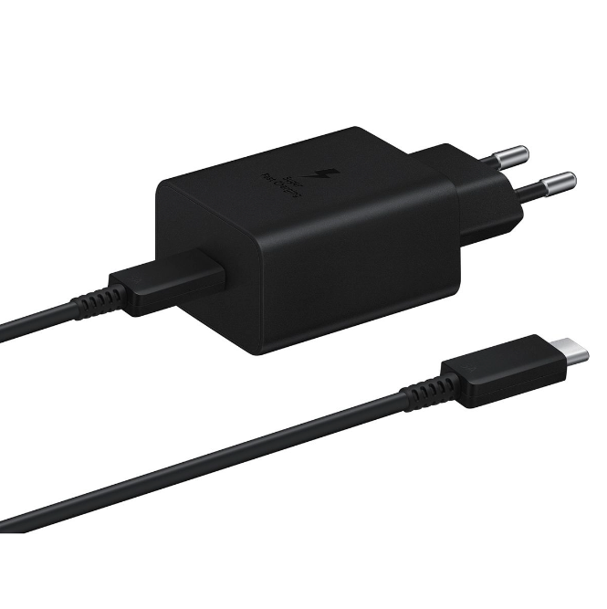 Samsung Originele Power Adapter met USB-C kabel - Oplader - USB-C aansluiting - Fast Charge - 45 Watt - Zwart