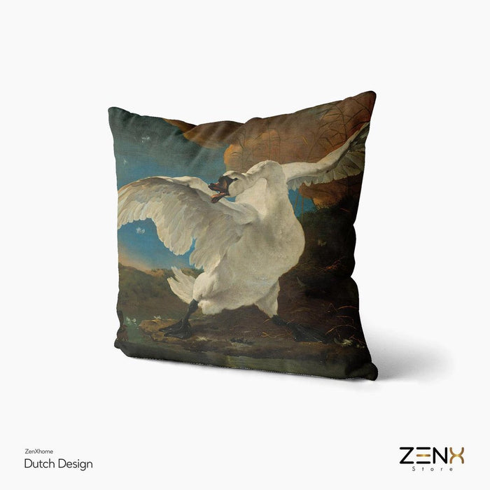 Dutch Design Sierkussens bij ZenXhome “The Threatened Swan” 40X40 inclusief kussens