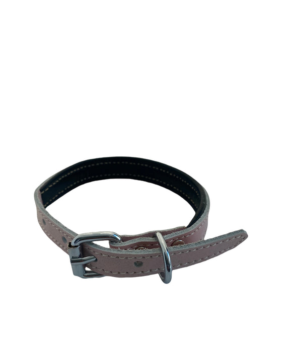ZenXstore Halsband Hond 100% Echt Leer met beschermend laagje verschillende kleuren 38cm X 2cm