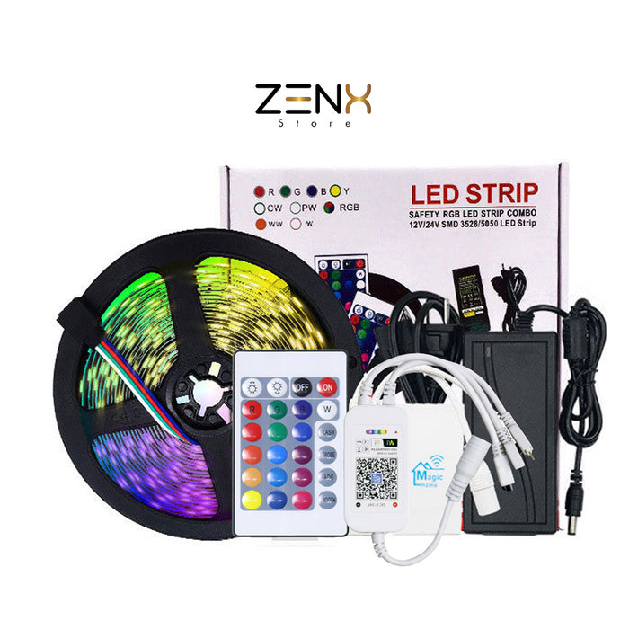 ZenXstore - LED Strip - 5 Meter - met Afstandsbediening 10 mm breed